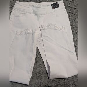 Ethyl Women's White Cropped Jeans